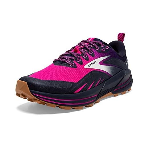 Brooks cascadia 16, scarpe da corsa donna, rosa (rosa fiamma cobalto), 35.5 eu stretta