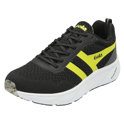 Gola typhoon rmd, scarpe per jogging su strada uomo, black/volt/grey, 50 eu