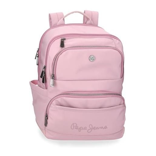 Pepe Jeans corin zaino per laptop 15,6 rosa 29 x 40 x 14 cm poliestere e pu 18,48 l by joumma bags, rosa, taglia unica, zaino per computer portatile