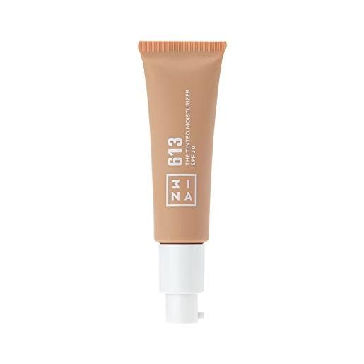 3ina makeup - the tinted moisturizer spf30 613 - bb cream nudo - fondotinta idratante con acido ialuronico e protezione solare spf 30 - crema colorata viso - vegan - cruelty free
