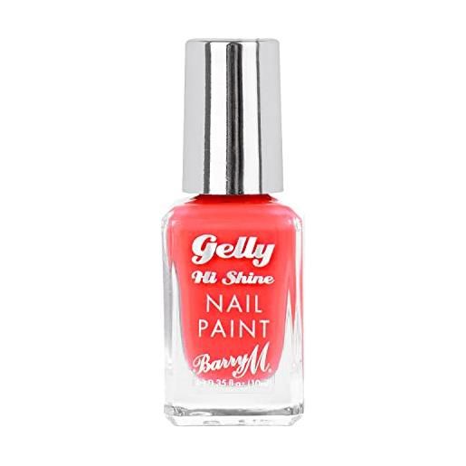 Barry M gelly hi shine nail paint, shade cherry pie |smalto rosso lucido