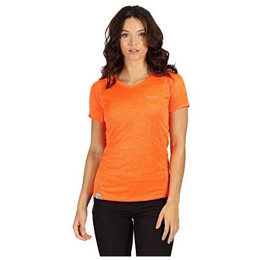 Regatta deserta nanotex - maglietta sportiva da donna ad asciugatura rapida, donna, t-shirt, rwt174, arancione shocking. , 8