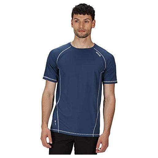 Regatta virda ii' t-shirt a maniche corte ad asciugamento rapido per attività sportive t-shirts/polos/vests, uomo, dark denim, s