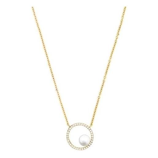 Silver Cat collana decent gold plated cubic zirconia pearl necklace sc501 ssc0495 marca, estándar, metallo, nessuna pietra preziosa
