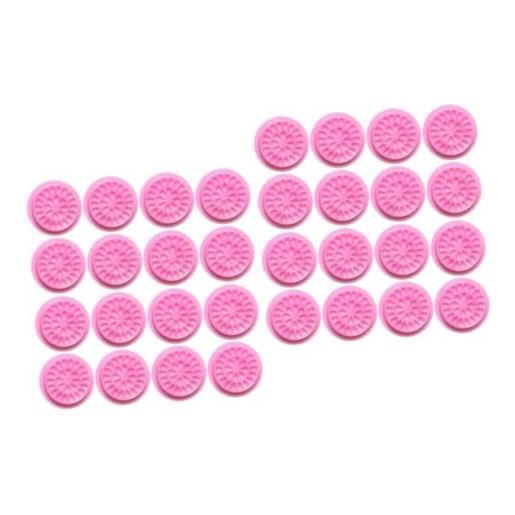 minkissy 40 pz tampone adesivo a forma di fiore tampone di inchiostro cuscinetto adesivo di estensione vassoio per pigmenti per ciglia porta colla per ciglia finte trucco rosa estendere