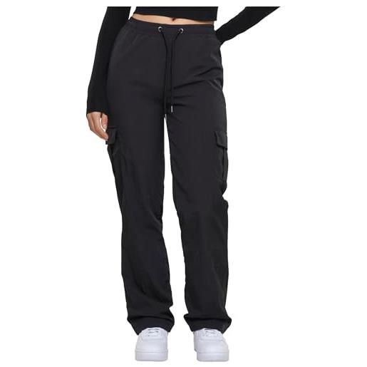 Urban Classics ladies nylon cargo pants pantaloni, black, xxxxxl donna