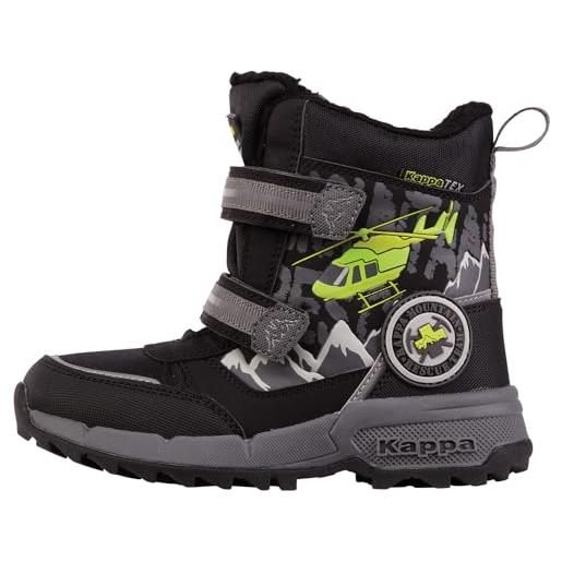 Kappa codice stile: 261046k mountres tex k, stivali da neve, nero lime, 29 eu