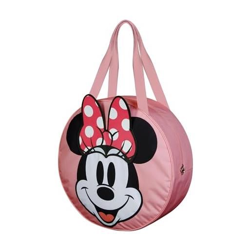 Disney minni mouse face-borsa da spiaggia jumbo, nero, 53 x 50 cm, capacità 42 l