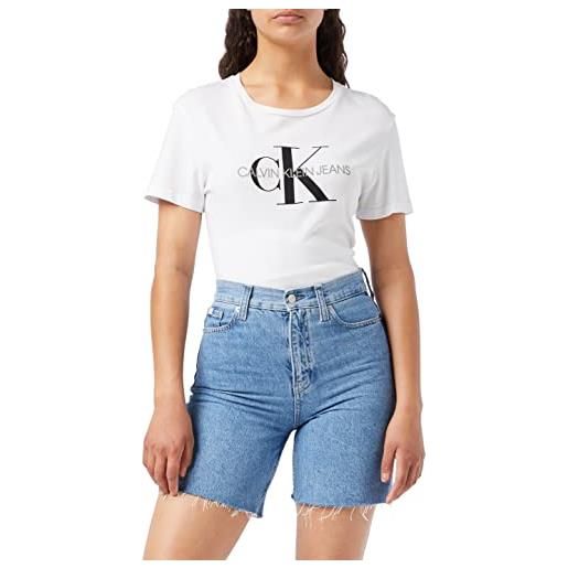 Calvin Klein Jeans bermuda mom short pantaloni, denim black, 25w donna