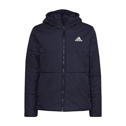 adidas bsc 3-stripes hooded insulated jacket giacca, legend ink, m men's