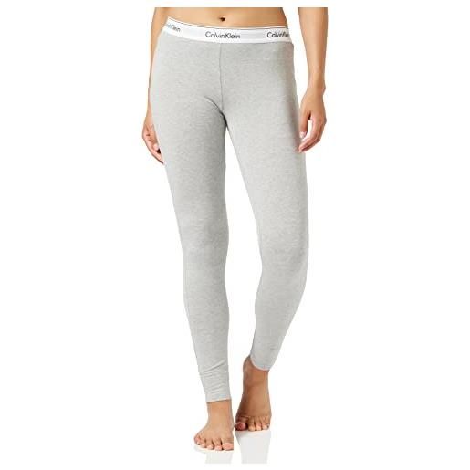 Calvin Klein leggings sport donna elasticizzati slim-fit, grigio (grey heather), l