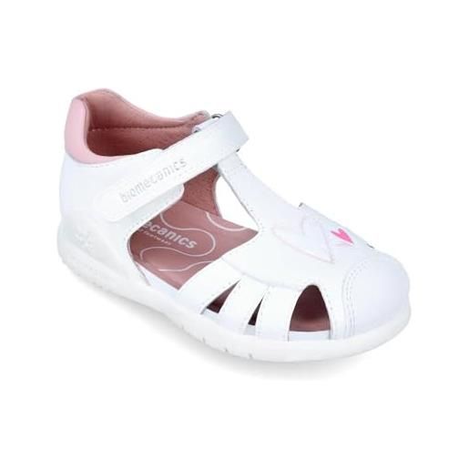 Biomecanics 242230, sandali bambina, bianco, 24 eu