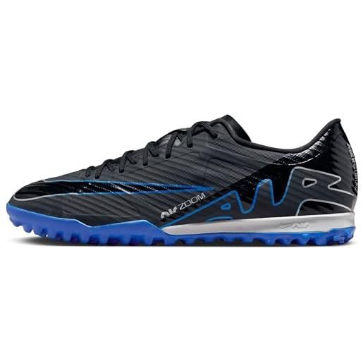 Nike zoom vapor 15 academy tf, scarpe da calcio uomo, black/chrome/hyper r, 45 eu