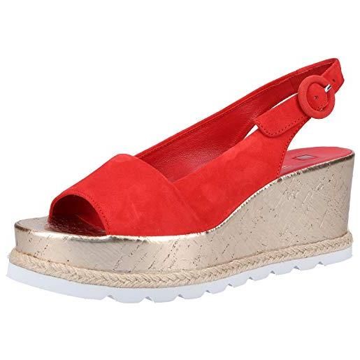 Högl corded, sandali con plateau donna, rosso (scarlet 4300), 36 eu