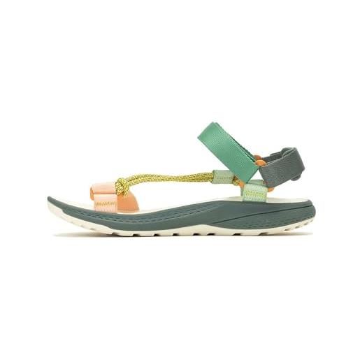 Merrell bravada 2 strap, sandalo sportivo donna, pine green, 43 eu