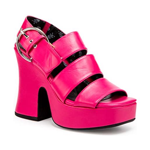 LAMODA fuchsia mentally wired, sandalo con tacco donna, fucsia pu, 41 eu