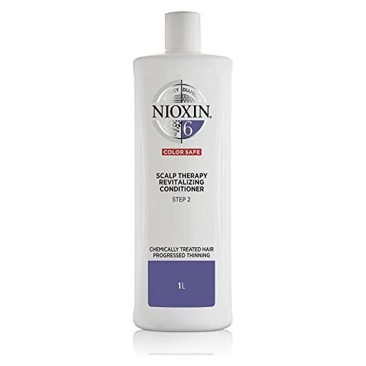 Nioxin Professional nioxin scalp therapy revitalising conditioner sistema 6 | conditioner anticaduta, riduce la caduta dei capelli | per capelli trattati chimicamente, assottigliamento avanzato, 1000ml