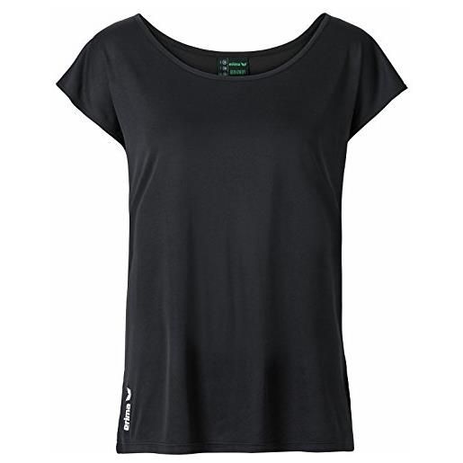 Erima green concept maglietta, donna, green concept funktions t-shirt, black, 34