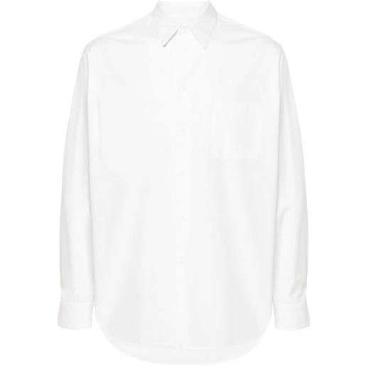 Yohji Yamamoto camicia con colletto dritto - bianco