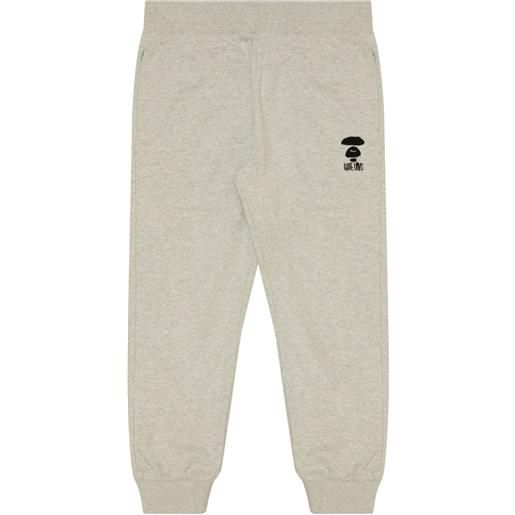 AAPE BY *A BATHING APE® pantaloni sportivi con ricamo - grigio