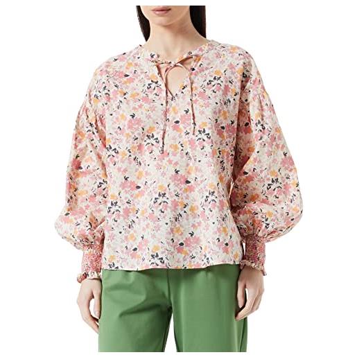 Part Two namis relaxed fit long sleeve camicetta, pink flower print, 44 donna
