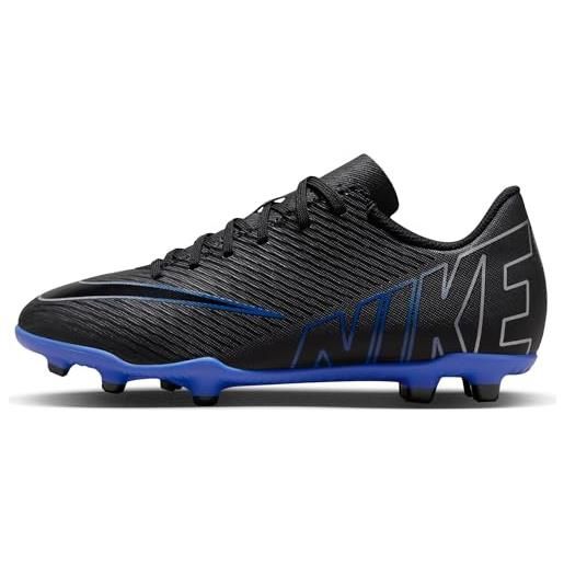 Nike vapor 15 club fg/mg, scarpe da calcio, black/chrome/hyper r, 35 eu
