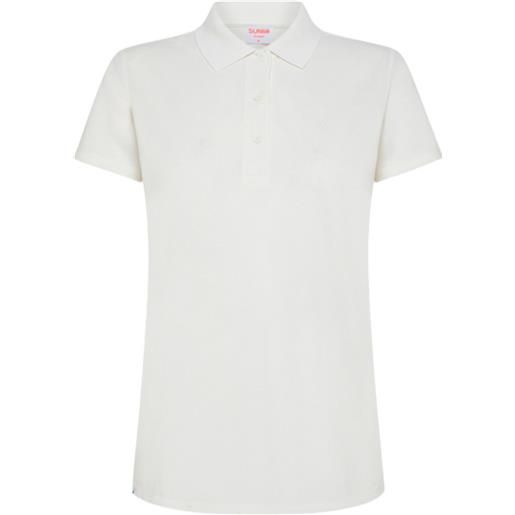SUN68 polo cold dyed s/s el. Bianco