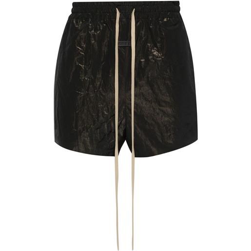 Fear Of God shorts da corsa con applicazione logo - nero