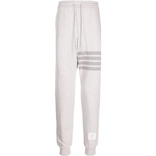 Thom Browne pantaloni sportivi con dettagli a righe - grigio