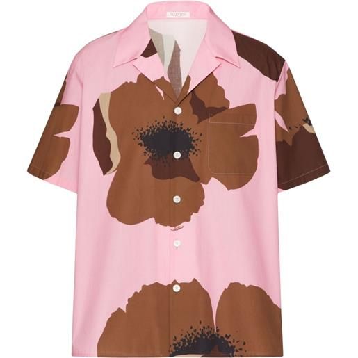 Valentino Garavani camicia con stampa flower portrait - rosa