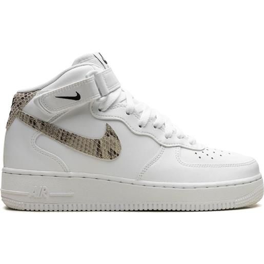 Nike sneakers air force 1 '07 mid "white/snake swoosh" - bianco