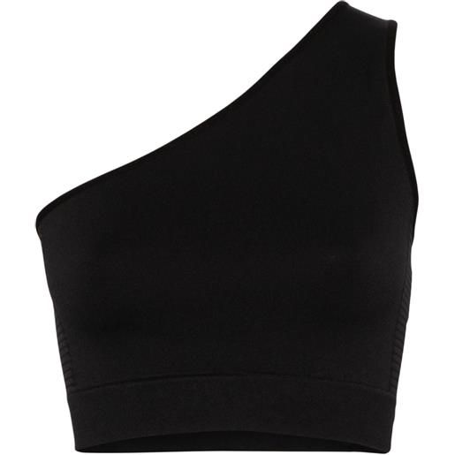 Rick Owens top corto athena monospalla - nero