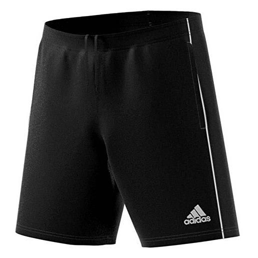 adidas pantaloncini da calcio short training core 18 da uomo, neri/bianchi, xs