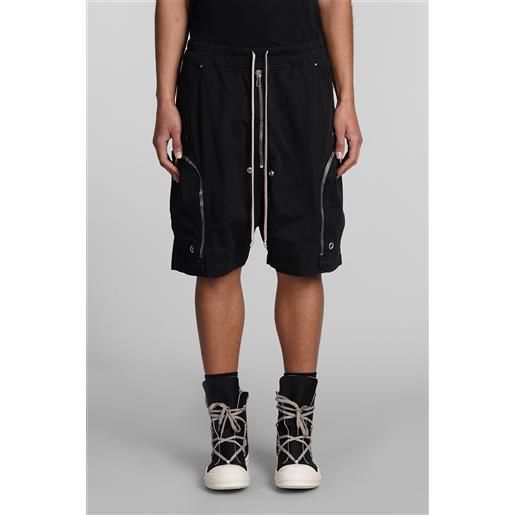 Rick Owens DRKSHDW shorts bauhaus shorts in cotone nero