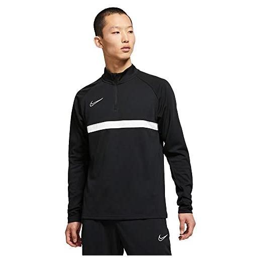 Nike dry fit academy 21 dril, trikot uomo, black/white/white/white, xl
