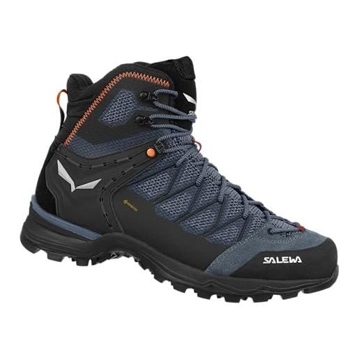 Salewa ms mtn trainer lite mid gtx, scarpe basse da trekking ed escursionismo uomo, java blue black, 44 eu