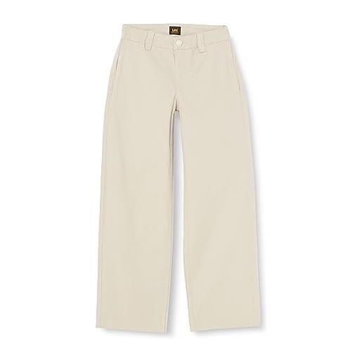 Lee chino dritto pantaloni, beige, 42 it (28w/33l) donna