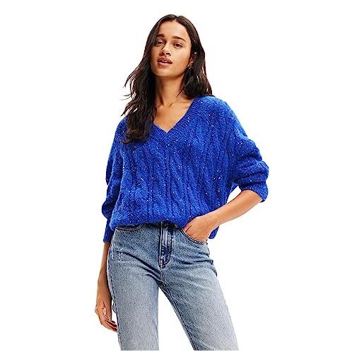 Desigual maglione lucca felpa, blu, l donna