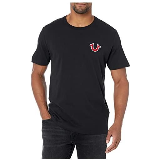 True Religion buddha logo short sleeve tee t-shirt, black, medium uomo