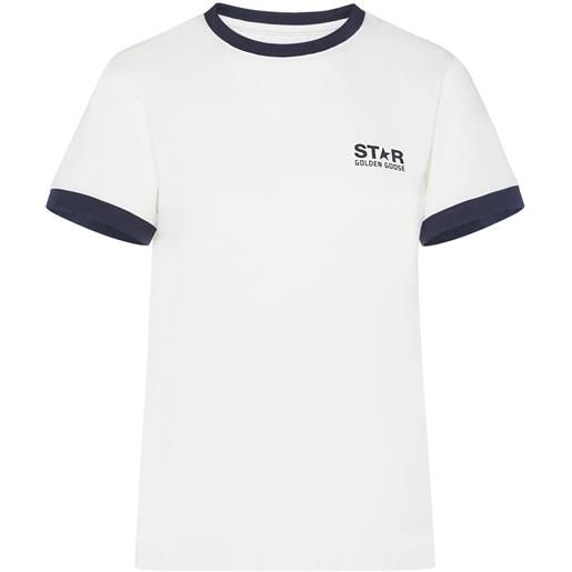GOLDEN GOOSE t-shirt slim fit star in cotone