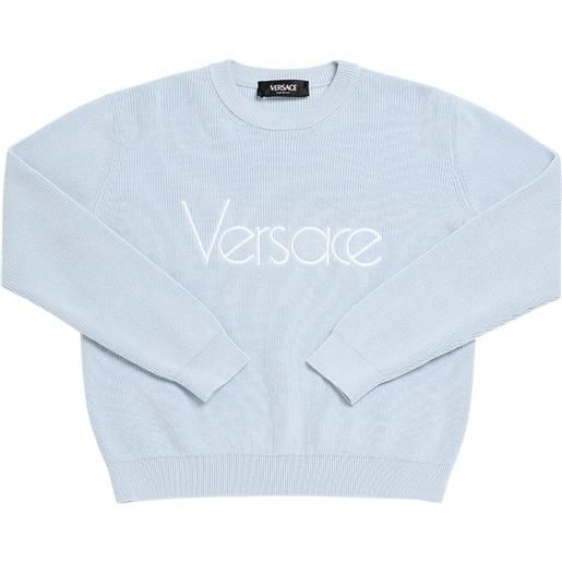 VERSACE embroidered cotton sweatshirt