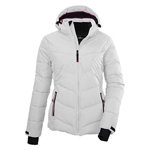Killtec women's giacca trapuntata/giacca da sci con cappuccio staccabile con zip e paraneve ksw 289 wmn ski jckt, light grey, 44, 37956-000