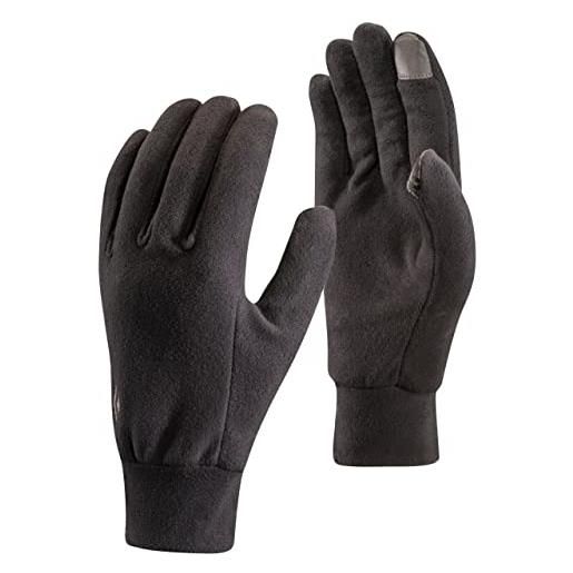 Black Diamond lightweight fleece, glove unisex - adulto, black, extra small