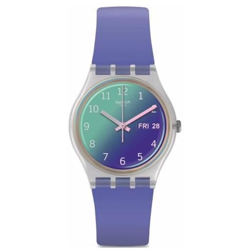 Swatch orologio analogico quarzo svizzero donna con cinturino in silicone ge718