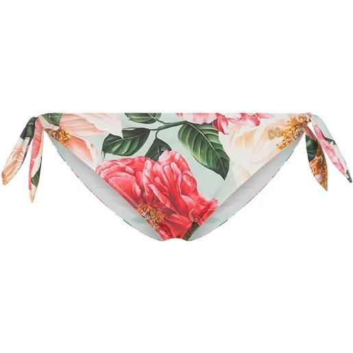 Dolce & Gabbana slip bikini a fiori - rosa
