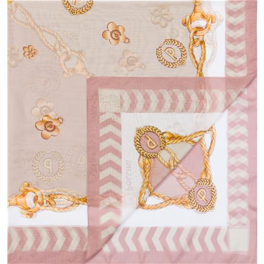 POLLINI foulard in seta bicolor pollini jewels - rosa