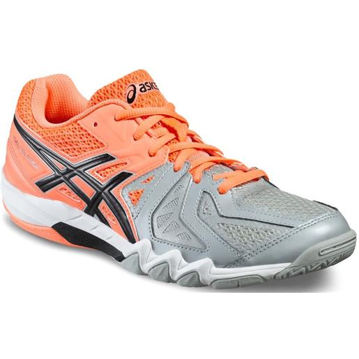 Asics scarpe da donna per badminton/squash Asics gel-blade 5 - flash coral/black/mid grey