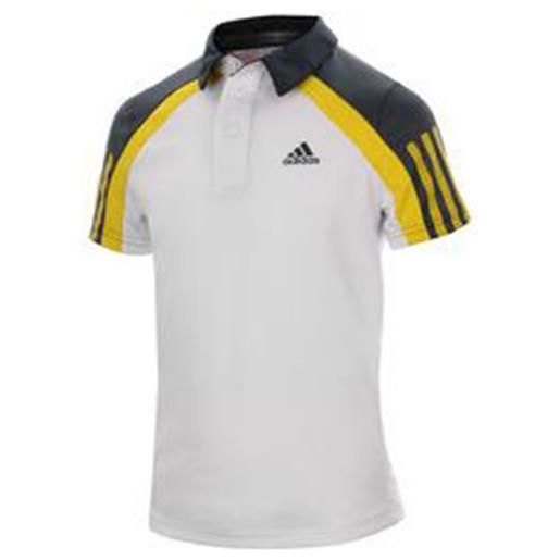 Adidas maglietta per ragazzi Adidas barricade traditional polo - white/vivid yellow