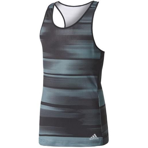 Adidas maglietta per ragazze Adidas girls advantage trend tank - black/onix/energy aqua