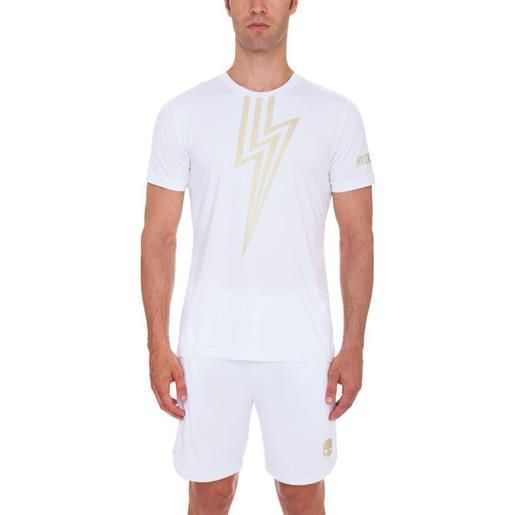 Hydrogen t-shirt da uomo Hydrogen flash tech t-shirt - white/gold